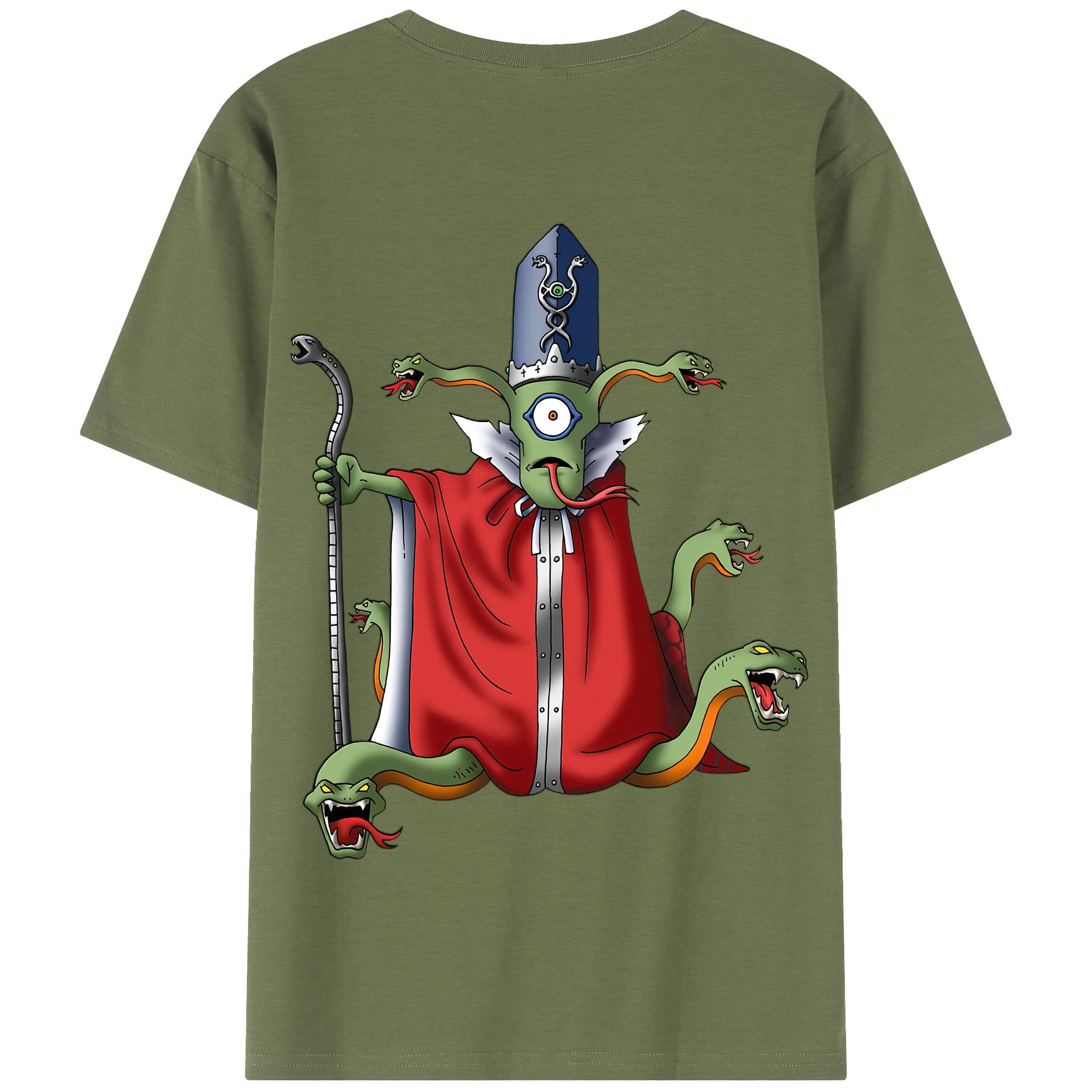 （画像用） ドラゴンクエスト Doragon Kuesuto Dragon Quest 綿100％半袖Tシャツ（背面プリント）